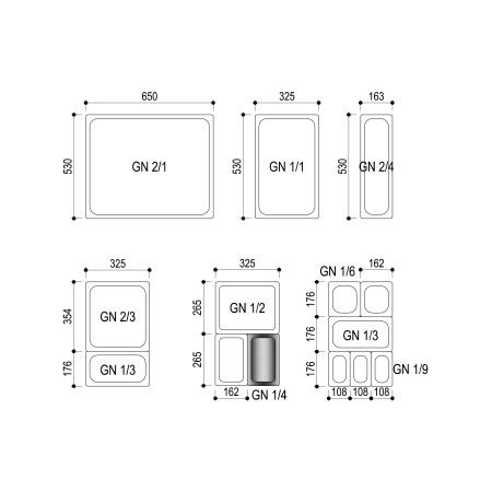 GN 1/4 hermetic polypropylene lid