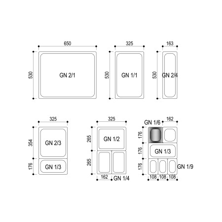 Hermetically sealed polypropylene lid GN 1/6