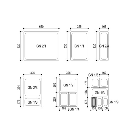 Hermetically sealed polypropylene lid GN 1/9