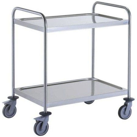 Chariot de Service Inox 2 plateaux 800x530 mm