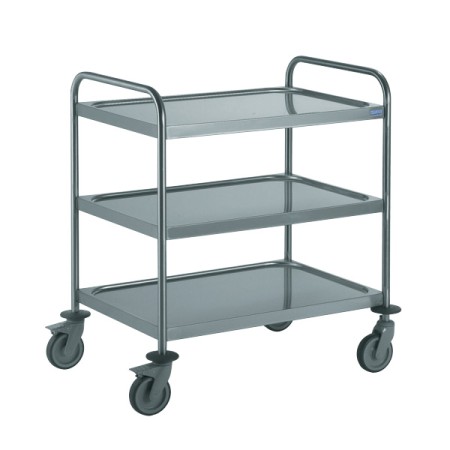 Chariot de Service Inox 3 plateaux 800x530 mm